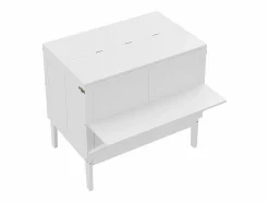 Sale Cama abatible 90x200 cm en madera - Con somier de láminas - Carga máx. 150 kg - Cama Abatible