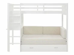 Vente-unique Cama alta 90 X 190 cm con sofá convertible - Pino y MDF - - ORPELIA