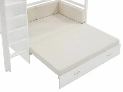 Vente-unique Cama alta 90 X 190 cm con sofá convertible - Pino y MDF - - ORPELIA