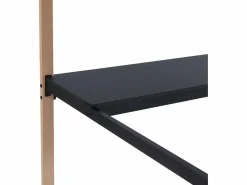 Clearance Cama alta 90 x 190 cm escritorio metal negro y roble MALICIA Cama Alta|Cama Infantil
