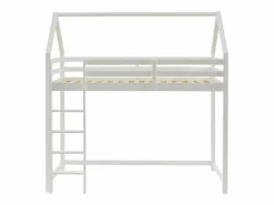 Vente-unique Cama alta cabaña 90 x 190 cm de madera de pino - TARZIA