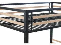 Online Cama alta de 140 x 200 cm en metal y MDF, color y natural, con colchón - JOGUI Cama Alta|Cama Infantil