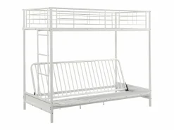 Vente-unique Cama alta de metal de 90 x 190 cm con banco convertible MODULO V