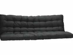 Hot Vente-unique Cama alta de metal de 90 x 190 cm con banco convertible + futón negro MODULO V Plateado