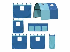 Sale Cama alta para niños con túnel madera pino 90x190 cm Cama Alta