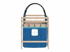 Sale Cama alta para niños con túnel madera pino 90x190 cm Cama Alta