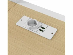 Clearance Cama altillo de metal 140x200cm - con escritorio y compartimentos de almacenamiento - con luz LED y puerto USB - MDF - ​ (colchón no incluido) Cama Alta|Cama Infantil