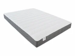 Best Cama armario abatible horizontal 140 x 200 cm gris y blanco con colchón - MALINA II Cama Abatible