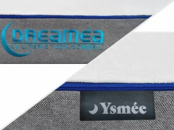 Ysmée Cama articulada eléctrica somier colchón de muelles 5 zonas 2 x 70 x 190 cm beige ANTALISA