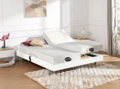 New NATUREA Cama articulada eléctrica LYSIS III Motor OKIN 2x80x200cm Blanco