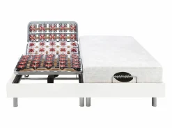 New NATUREA Cama articulada eléctrica LYSIS III Motor OKIN 2x80x200cm Blanco
