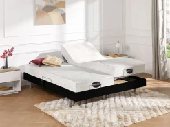 Best NATUREA Cama articulada eléctrica LYSIS III Motor OKIN 2x80x200cm Negro