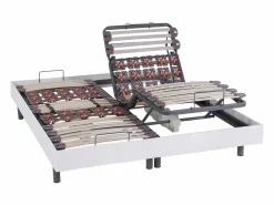 Sale Cama articulada eléctrica somier colchón memoria de forma 2 x 80 x 200 cm gris EREGA Cama Articulada