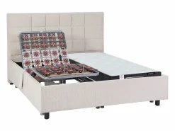 Ysmée Cama articulada eléctrica somier colchón de muelles 5 zonas 2 x 70 x 190 cm MANAM