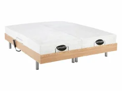 Discount Cama articulada eléctrica roble LYSIS III motor OKIN 2x80x200 cm Cama Articulada