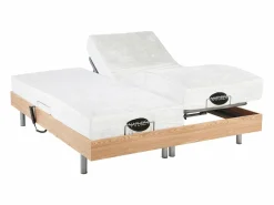 Discount Cama articulada eléctrica roble LYSIS III motor OKIN 2x80x200 cm Cama Articulada