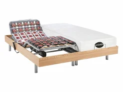 Discount Cama articulada eléctrica roble LYSIS III motor OKIN 2x80x200 cm Cama Articulada