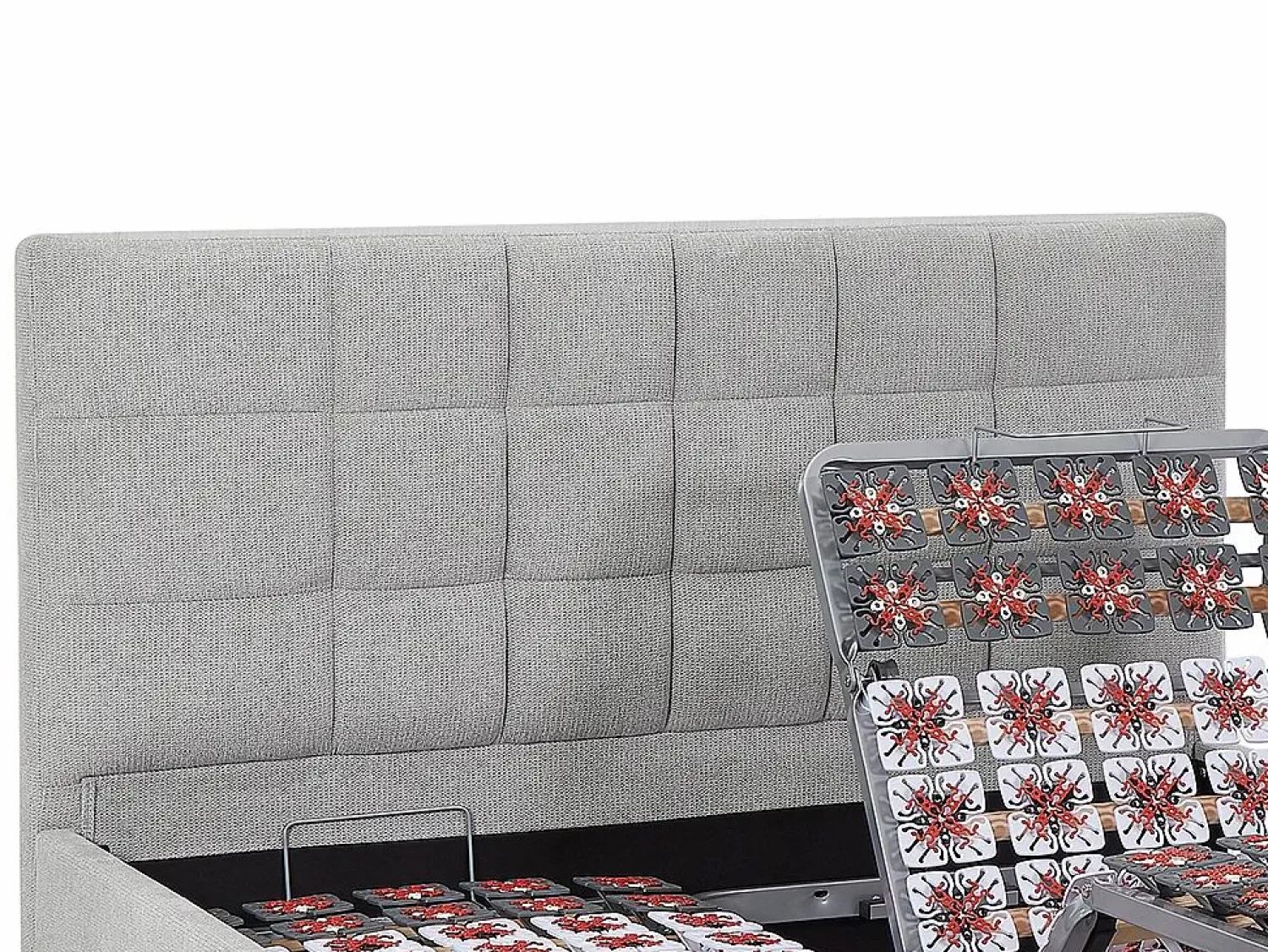 Ysmée Cama articulada eléctrica somier colchón de muelles 5 zonas 2 x 90 x 200 cm MANAM Gris
