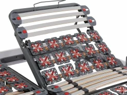 Online Ysmée Cama articulada eléctrica somier colchón memoria de forma 2 x 90 x 200 cm gris SASORA Blanco
