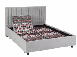Clearance Ysmée Cama articulada eléctrica colchón de espuma con memoria de forma 2 x 80 x 200 cm SASORA Gris
