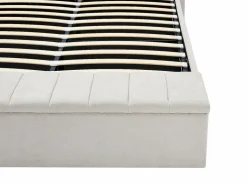 Outlet Vente-unique Cama baúl 140 x 190 cm con banco de tela en color - DOUINO Beige