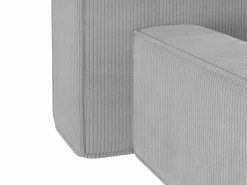 Hot Vente-unique Cama baúl 200 x 200 cm en terciopelo acanalado - TIMANO Gris claro