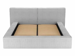 Vente-unique Cama baúl 200 x 200 cm terciopelo acanalado + colchón - TIMANO de Pascal Morabito