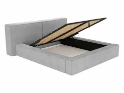 Vente-unique Cama baúl 200 x 200 cm terciopelo acanalado + colchón - TIMANO de Pascal Morabito