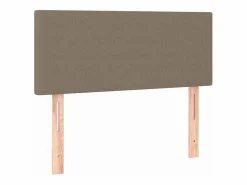 Online Cama box spring colchón y luces LED tela gris taupe 90x190 cm Somier - 90X190Cm