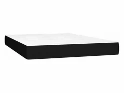 Hot Cama box spring colchón y luces LED tela negro 140x190 cm Somier - 140X190Cm