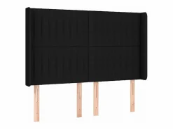 Hot Cama box spring colchón y luces LED tela negro 140x190 cm Somier - 140X190Cm