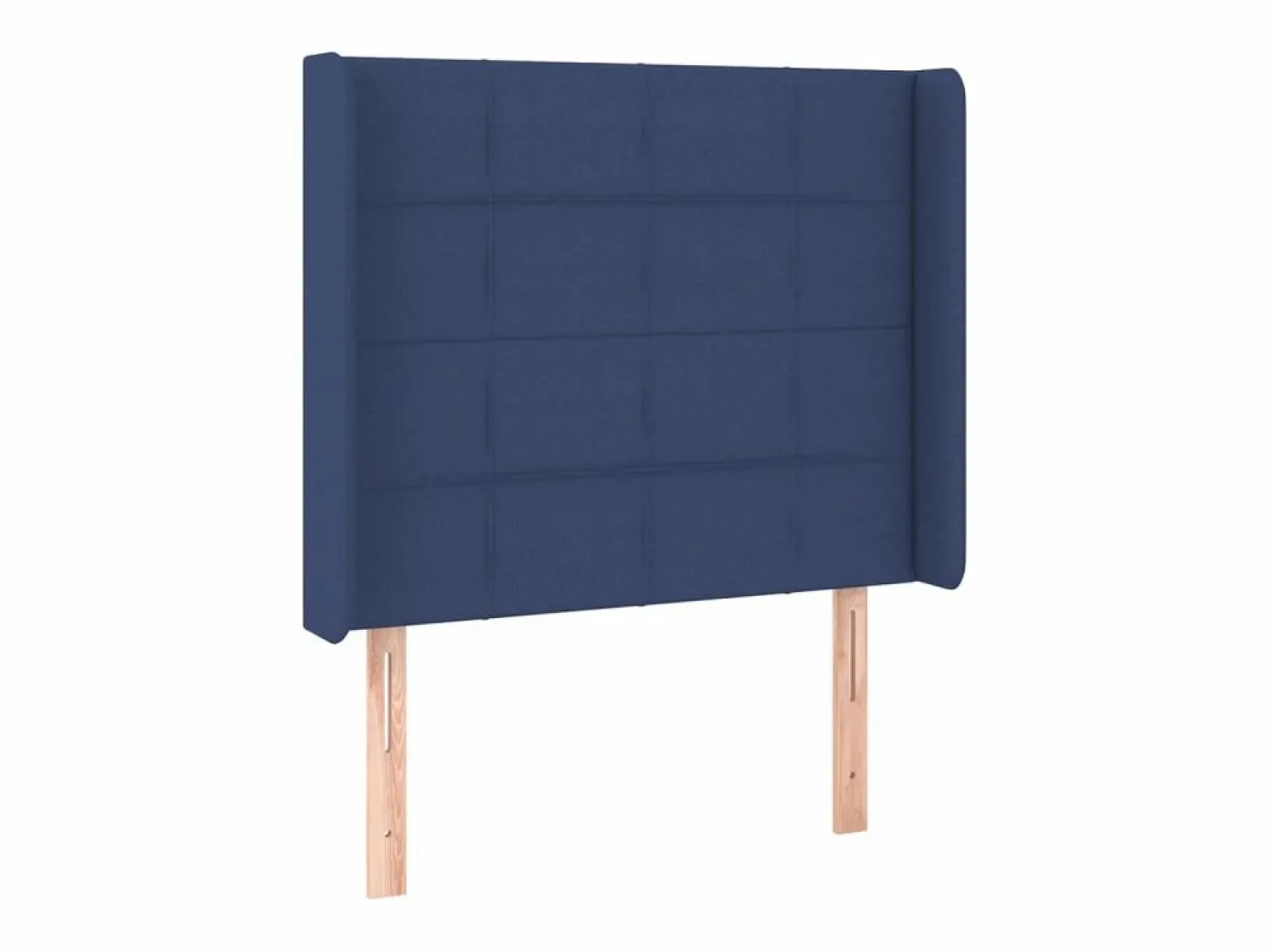 Clicnbuy Cama box spring colchón y luces LED tela azul 90x190 cm