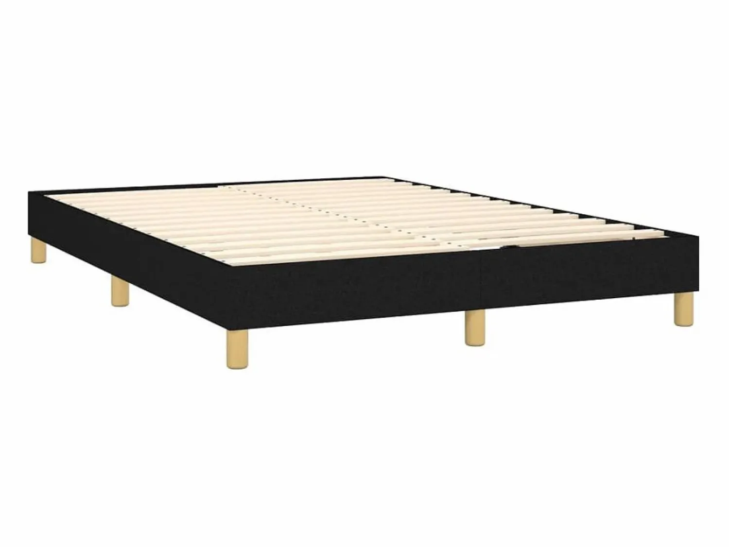 Best Cama box spring colchón y luces LED tela negro 140x190 cm Somier Tapizado|Somier - 140X190Cm