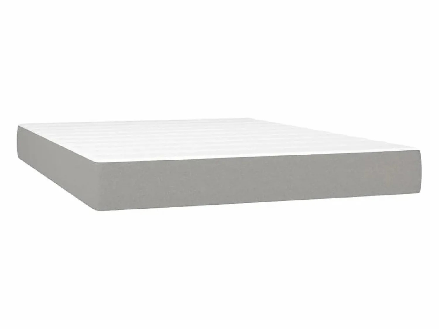 Outlet Clicnbuy Cama box spring colchón y luces LED tela gris claro 140x190 cm