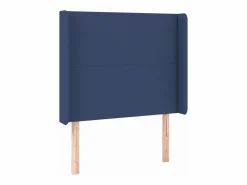Discount Cama box spring colchón y luces LED tela azul 90x190 cm Somier Tapizado|Somier - 90X190Cm