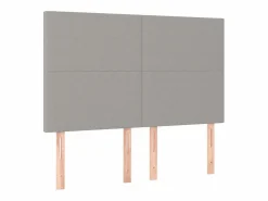 Hot Clicnbuy Cama box spring colchón y luces LED tela gris claro 140x190 cm