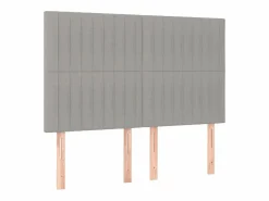 Hot Clicnbuy Cama box spring colchón y luces LED tela gris claro 140x190 cm