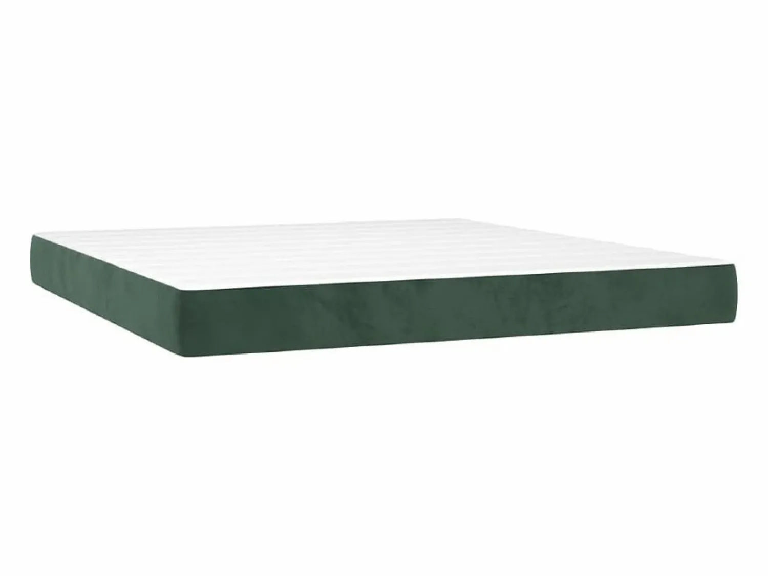 Clicnbuy Cama box spring colchón y LED terciopelo oscuro 160x200cm