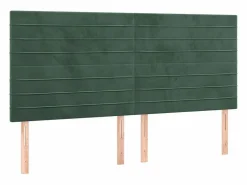 Clicnbuy Cama box spring colchón y LED terciopelo oscuro 160x200cm
