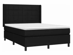 Discount Cama box spring colchón y luces LED tela negro 140x190 cm Somier Tapizado|Somier - 140X190Cm