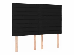 Hot Cama box spring colchón y luces LED tela negro 140x190 cm Somier Tapizado|Somier - 140X190Cm