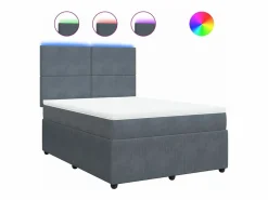 Best Cama box spring con colchón terciopelo oscuro 140x190 cm Base De Cama De Láminas|Somier - 140X190Cm