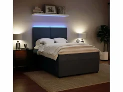 Best Cama box spring con colchón terciopelo oscuro 140x190 cm Base De Cama De Láminas|Somier - 140X190Cm