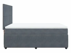 Best Cama box spring con colchón terciopelo oscuro 140x190 cm Base De Cama De Láminas|Somier - 140X190Cm