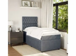 Best Cama box spring con colchón terciopelo oscuro 90x190 cm Somier - 90X190Cm
