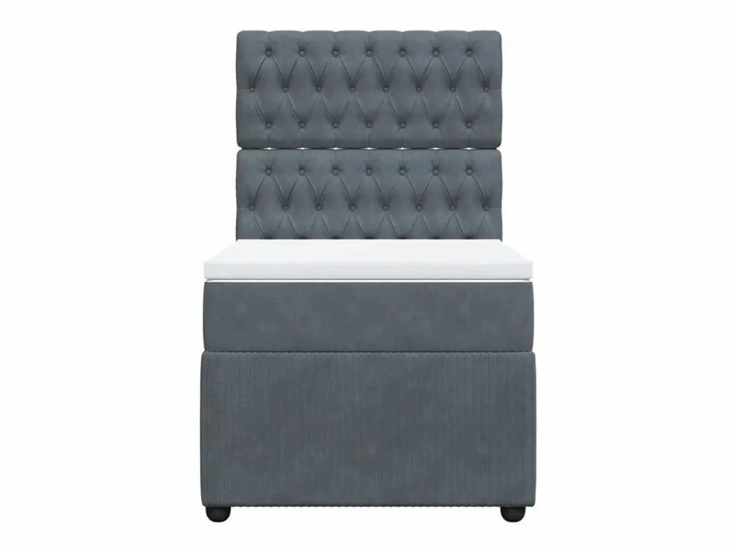 Best Cama box spring con colchón terciopelo oscuro 90x190 cm Somier - 90X190Cm