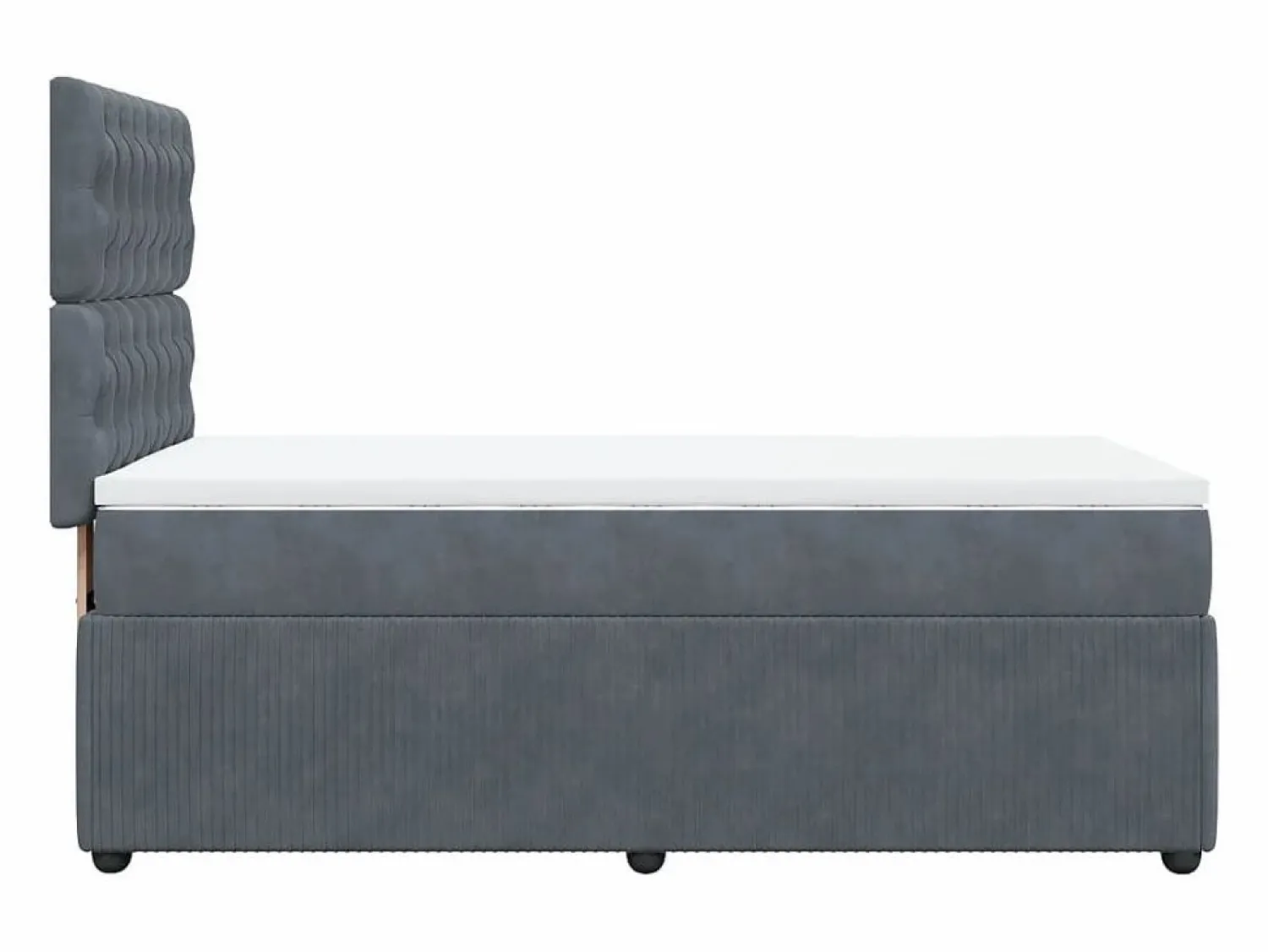 Best Cama box spring con colchón terciopelo oscuro 90x190 cm Somier - 90X190Cm