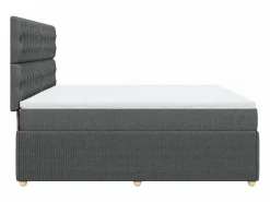 Online Clicnbuy Cama box spring con colchón tela oscuro 180x200 cm Gris