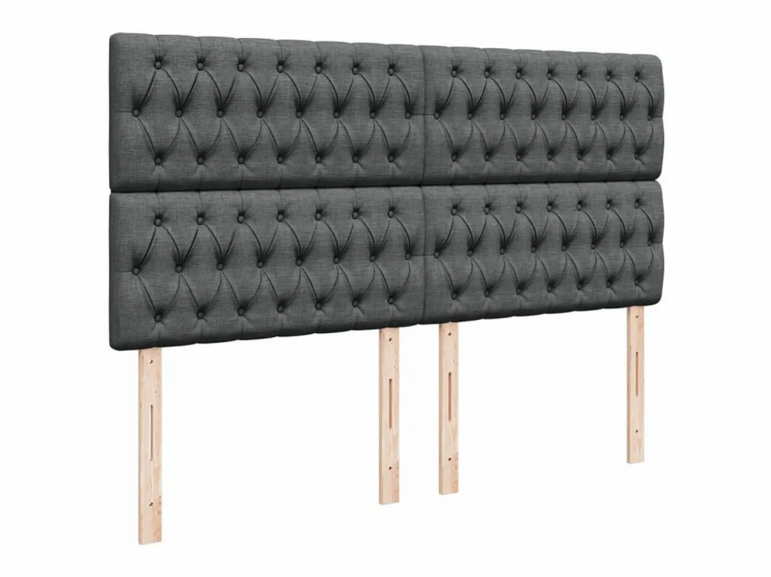 Online Clicnbuy Cama box spring con colchón tela oscuro 180x200 cm Gris