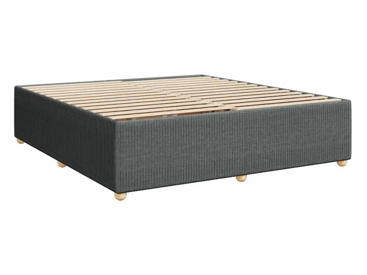 Online Clicnbuy Cama box spring con colchón tela oscuro 180x200 cm Gris